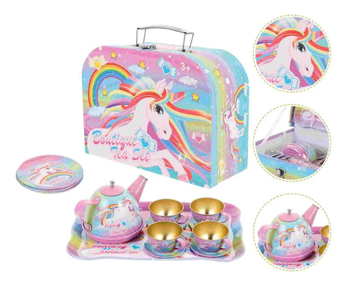 Juguete Set Tazas Té Para Niñas Acero Inoxidable 15 Pcs