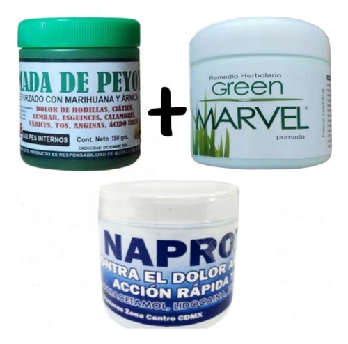 Pack X3 Gel Antidolor Extrema Peyotin Naproxen Paracetamol.
