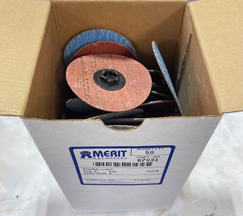 Merit 3  Roloc Sanding Discs Snap-on Power-lock Zirconia Ssf