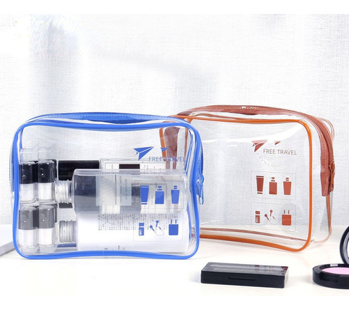 Bolsa De Cosméticos De Pvc Transparente Neceser Portátil De