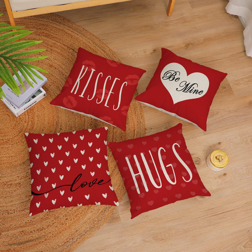 Cubiertas De Almohadas De Día De San Valentín De La Karee Vi