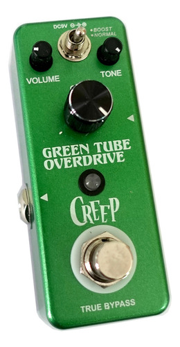 Pedal Overdrive Micro Green Tube Creep Color Verde Lima