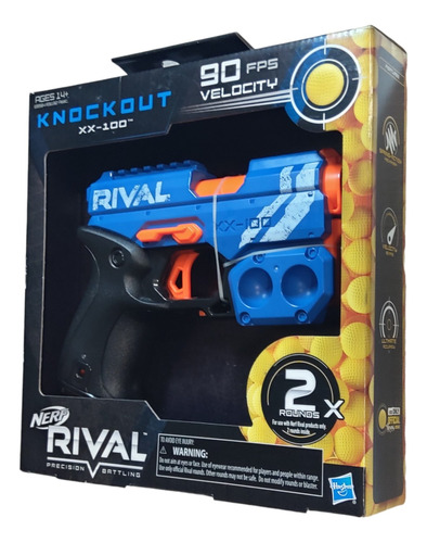 Nerf Rival Knockout Xx-100 Blaster - Velocidad 90 Fps - Roja