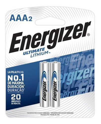Batería De Litio Energizer Aaa X2