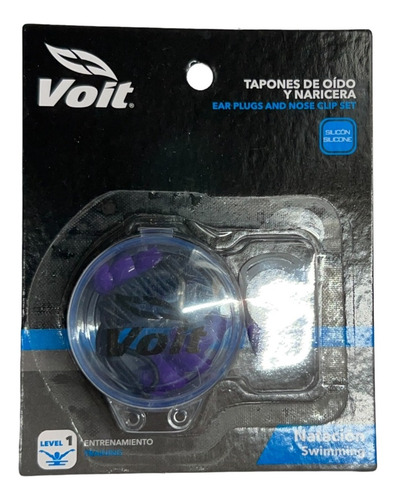 Tapones De Oído Y Naricera Voit Para Natación Morado