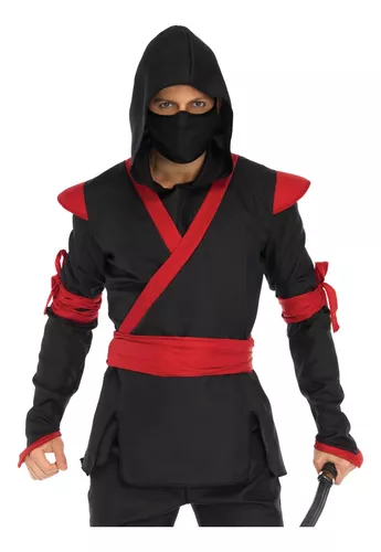 Disfraz Ninja Rojo Adulto Deluxe Halloween Fiesta Hombre