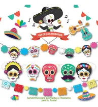 Comprar Máscaras Banderines Mexicanos Imprimibles Selfies Photobooth