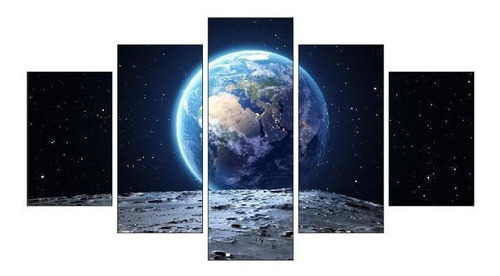 Cuadro Decorativo Moderno Planeta Tierra 125x70 