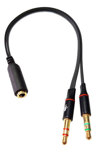 Cabo Adaptador P2 4c Fêmea X 2 P2 Macho 20cm