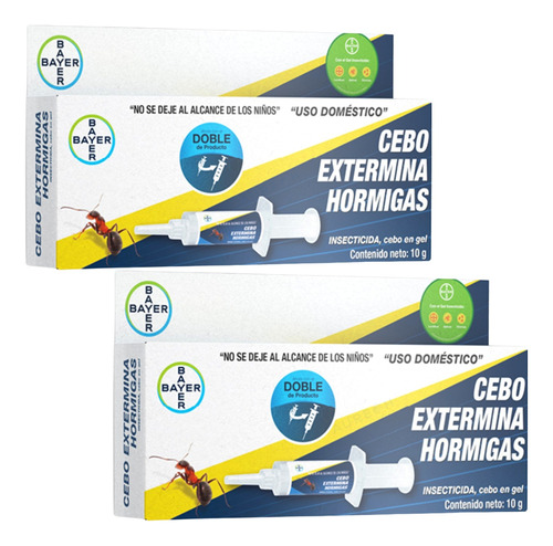 2pz. Veneno Para Hormigas Gel. Cebo Extermina Hormigas Bayer