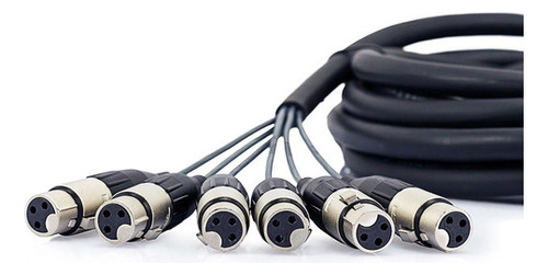 Multicabos Com Conectores Xlr 6 Vias - Santo Ângelo 45 Mts
