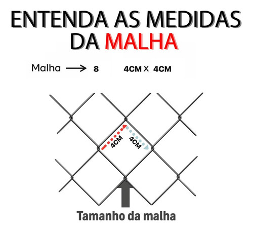 Tarrafa C/ Corrente Iscas Vivas Malha 8 Ou 8cm 20m Comp Branco