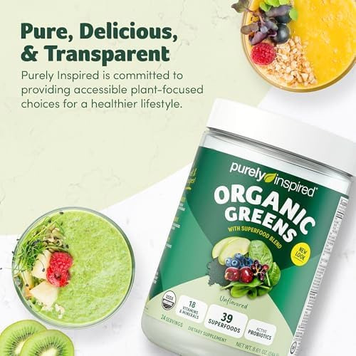 Polvo Organico Greens Purely Inspired Suplemento 24 Serv