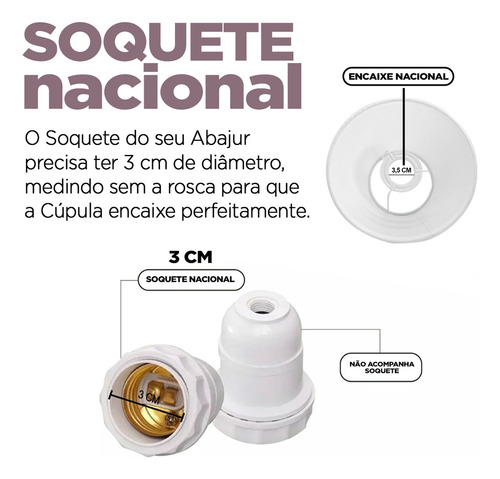 Cúpula Para Abajur Tecido Algodão Branco Ref 16 Tangerina Mca