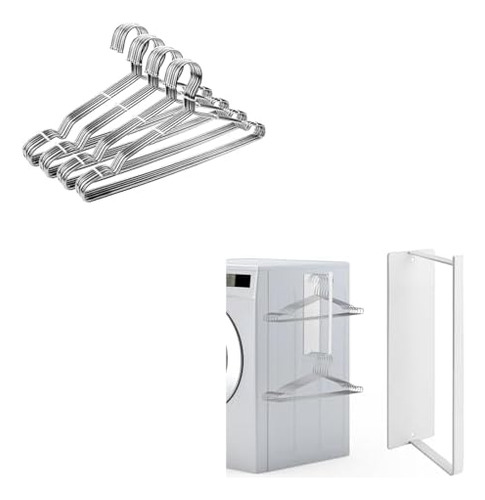 Paquete De 40 Perchas De Metal De Acero Inoxidable Resistent