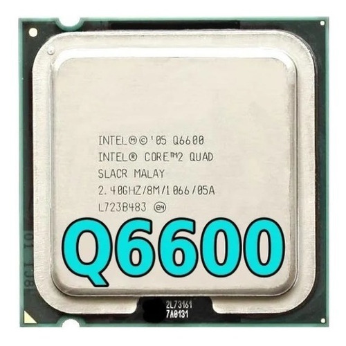 Processador gamer Intel Core 2 Quad Q6600 HH80562PH0568M  de 4 núcleos e  2.4GHz de frequência