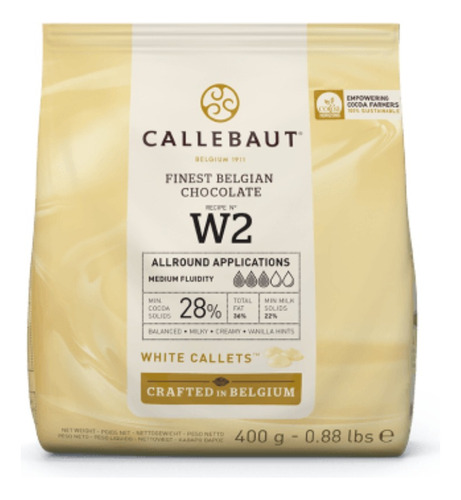 Callebaut chocolat 400g distinto formato amargo leche blanco