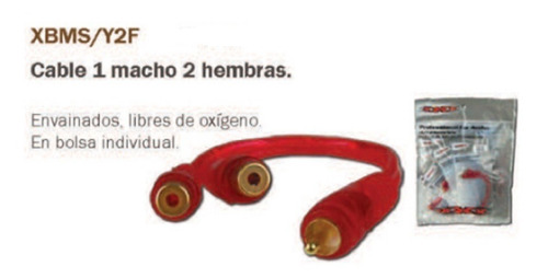 Cable Y Rca 1 Macho Rca A 2 Hembras Rca Bifurcador 