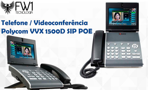 Telefone/ Videoconferencia  Polycom Vvx 1500d Sip Poe
