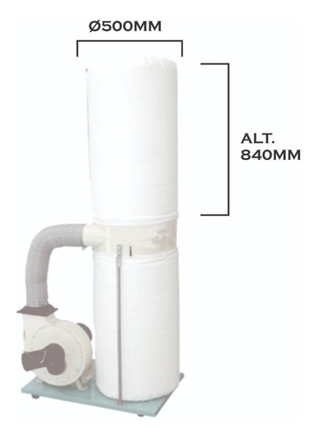Imagem 1 de 7 de Filtro Bolsa Saco Coletor De Pó Ø500 X 840mm Marcenaria