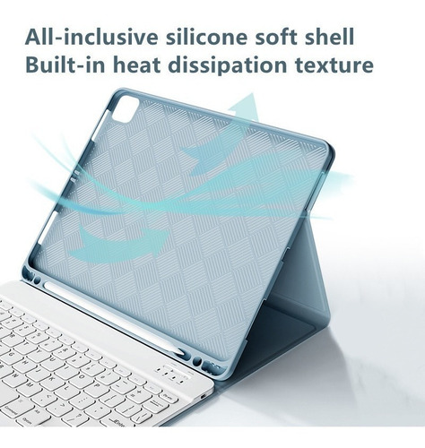 Imagen 8 de 9 de Funda Con Teclado Y Ratón Para iPad 9ª/8ª/7ª Gen 10.2 Inch