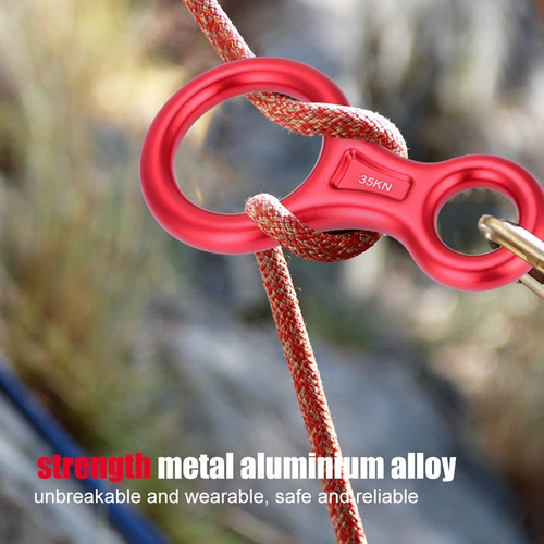 Mosquetón Generic Climbing Rappel 8 Rojo 124g Aluminio