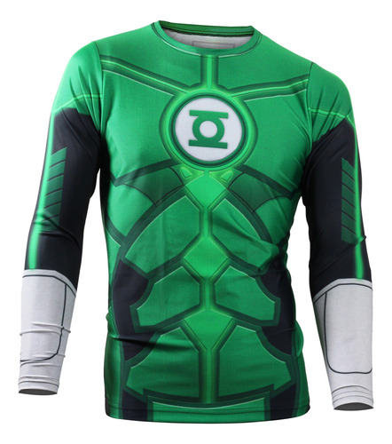 Playera Licra Deportiva Linterna Verde Fitness