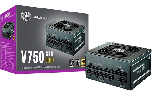 Fonte Real Cooler Master V V750 Sfx 750 W 80plus Gold Modular Cor Preto 110 V/220 V