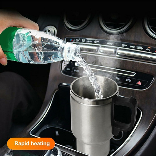 12v 450ml Coche Calefacción Taza Termo Acero Inoxidable.