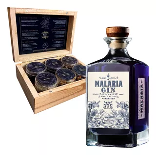 Gin Malaria 700ml Con Estuche Kaia X6 Botanicos Premium