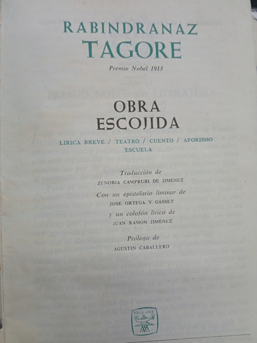 Obra Escojida - Rabindranath Tagore