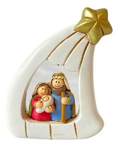 1 Mini Pesebre Navidad Sagrada Familia Decoracion (italy)