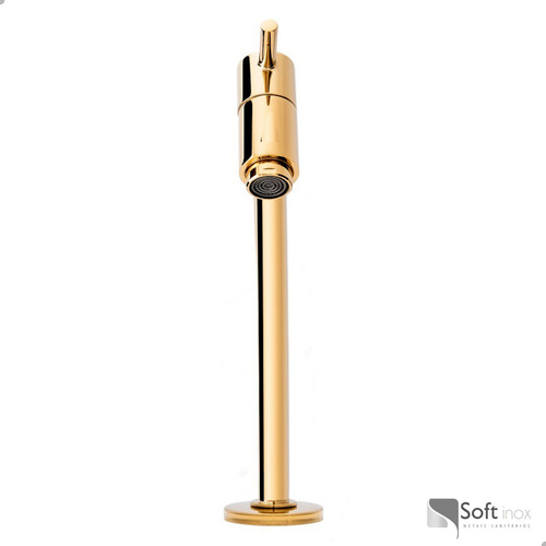 Soft Inox Torneira Lavatório Link Dourado Brilhante