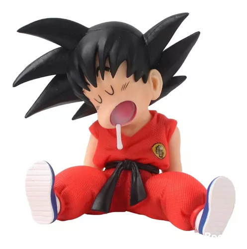 Figura Goku Niño Durmiendo Traje Rojo Dragon Ball Clasico