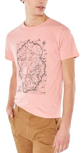 Remera Hombre Bensimon Manga Corta Yosemite Rosa Pre