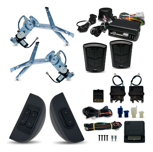 Kit Vidro Eletrico Celta 2p (2006/2011) + Trava + Alarme
