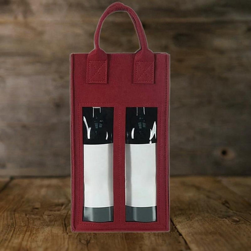 2 Botellas Bolsa De Regalo De Vino Tote Bolsa De Vino Rojo