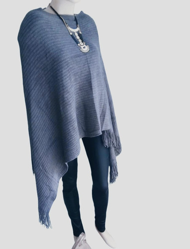 Poncho Flecos Mujer 