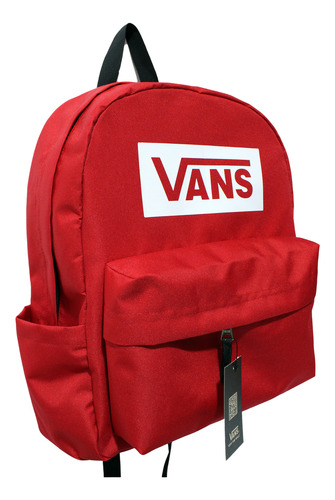Mochila Vans Old Skool Boxed Vn0a7sch0p Color Rojo 22l Diseño De La Tela Lisa