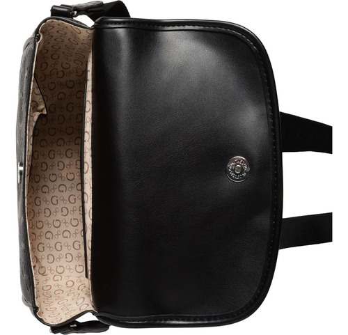 Bolsa Guess Factory Aa961620-bla Acabado de los herrajes Níquel Color Negro Correa de hombro Negro Diseño de la tela Lisa