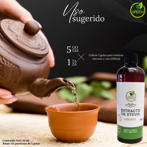 Endulzant Stevia Líquida Natural Concentrada No Amargo 500ml