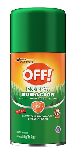 Off Repelente Aerosol  Extra Duracion 127 Grs