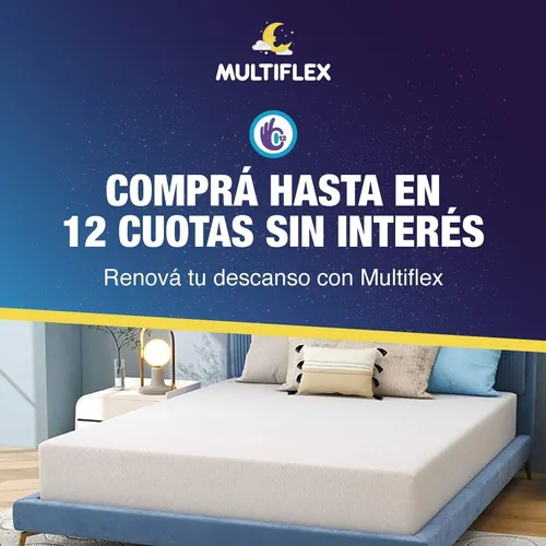 Somier 1 Plaza Y Media Almohada Viscoelastica Cervical