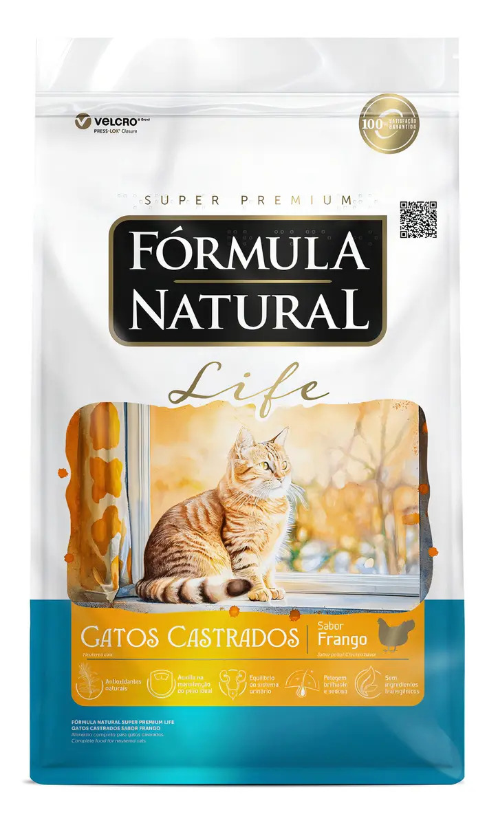 Ração Seca Gato Adulto Castrado Frango 7kg Fórmula Natural Super Premium