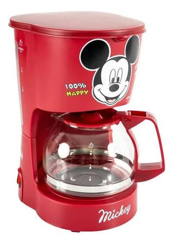 Cafetera Kalley 4 Tazas Mickey Mouse De Disney K-dmcm4 Rojo 110V