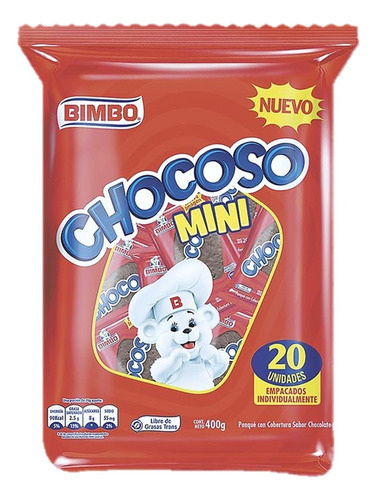 Bimbo Chocoso Mix Bolsa X 20 Uds 400 Gr