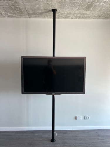 Columna Giratoria Para Tv 360° Negro Hasta 2.8 M