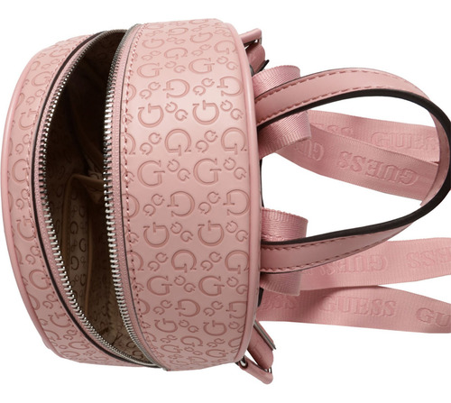 Mochila Guess Factory Bb928730-poe Acabado de los herrajes Níquel Color Rosa claro Correa de hombro Rosa claro Diseño de la tela Lisa