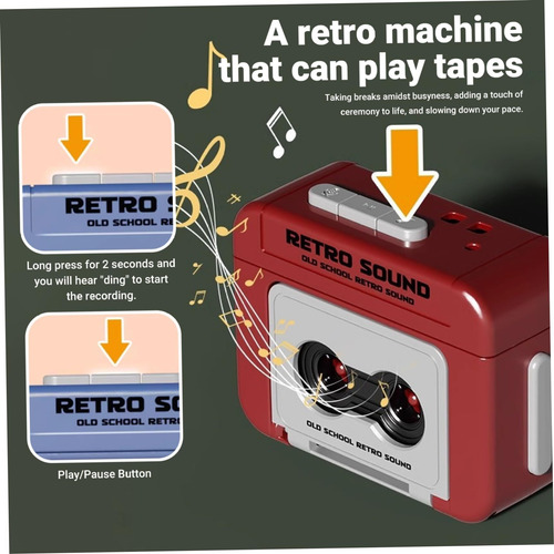 Llavero Reproductor Cinta Retro Mini Casete Grabable Música
