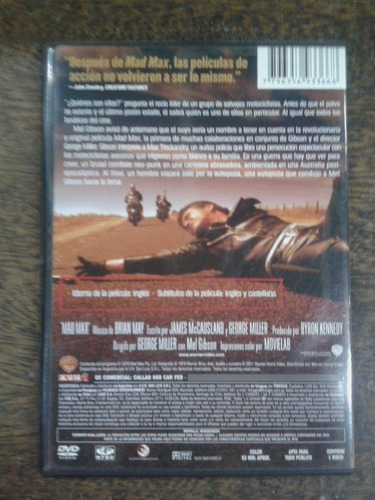 Imagen 2 de 4 de Mad Max (1979) * Dvd * Ciencia Ficcion *